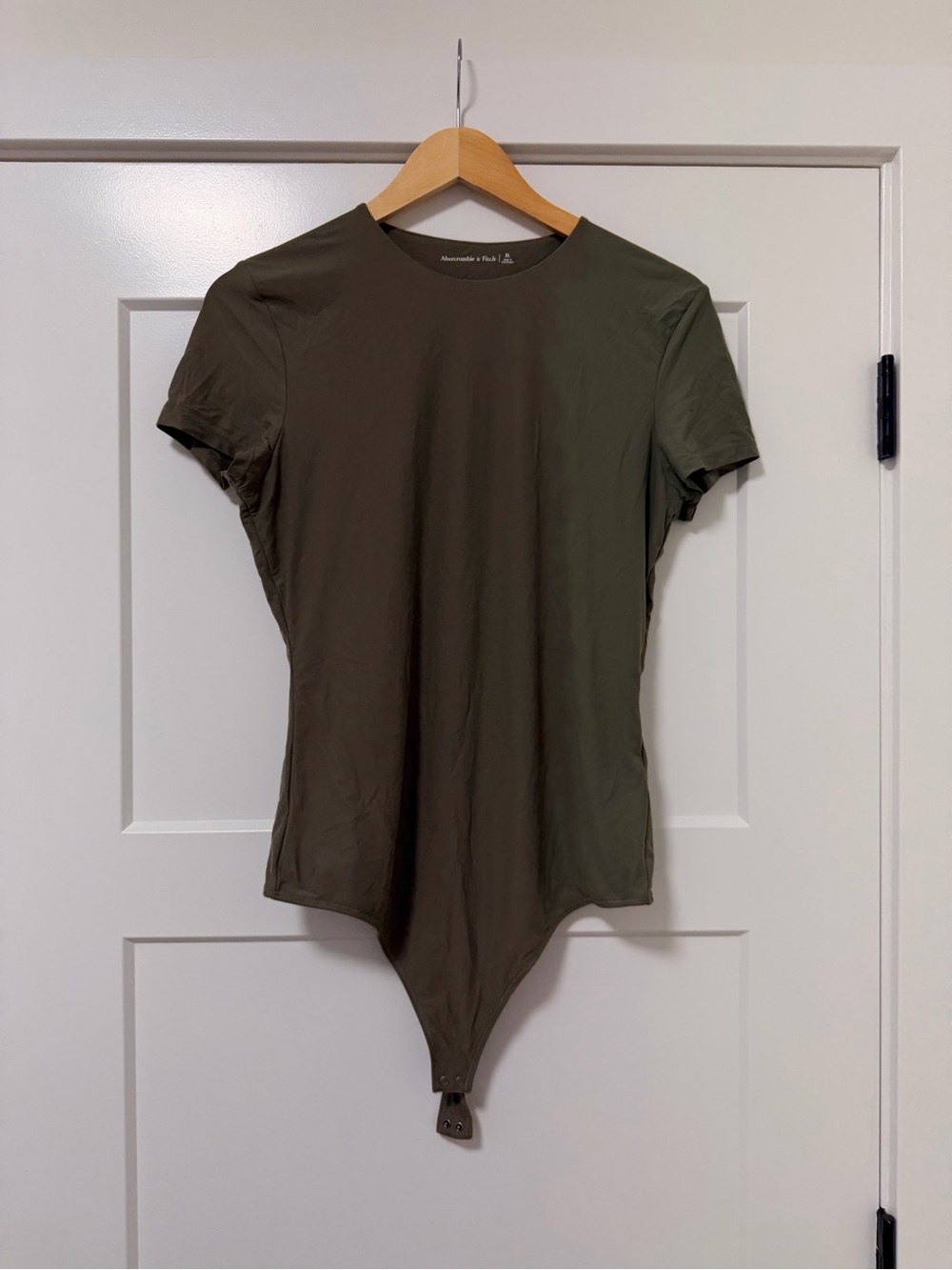 Abercrombie & Fitch Olive Green Short-Sleeve Bodysuit